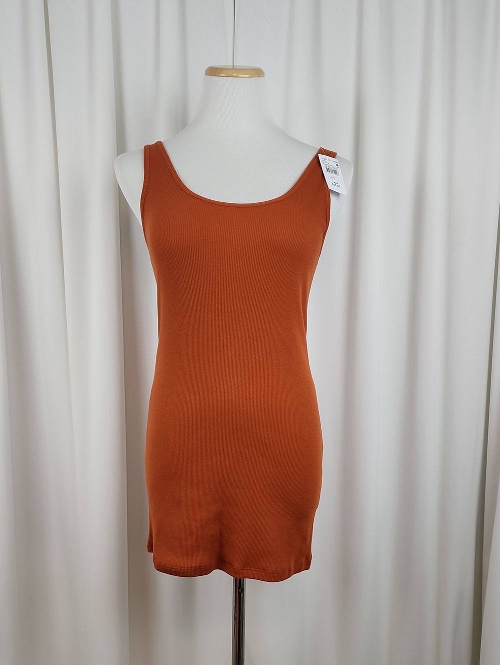 A Pea In The Pod Ribbed Tank Top Burnt Orange Size Medium